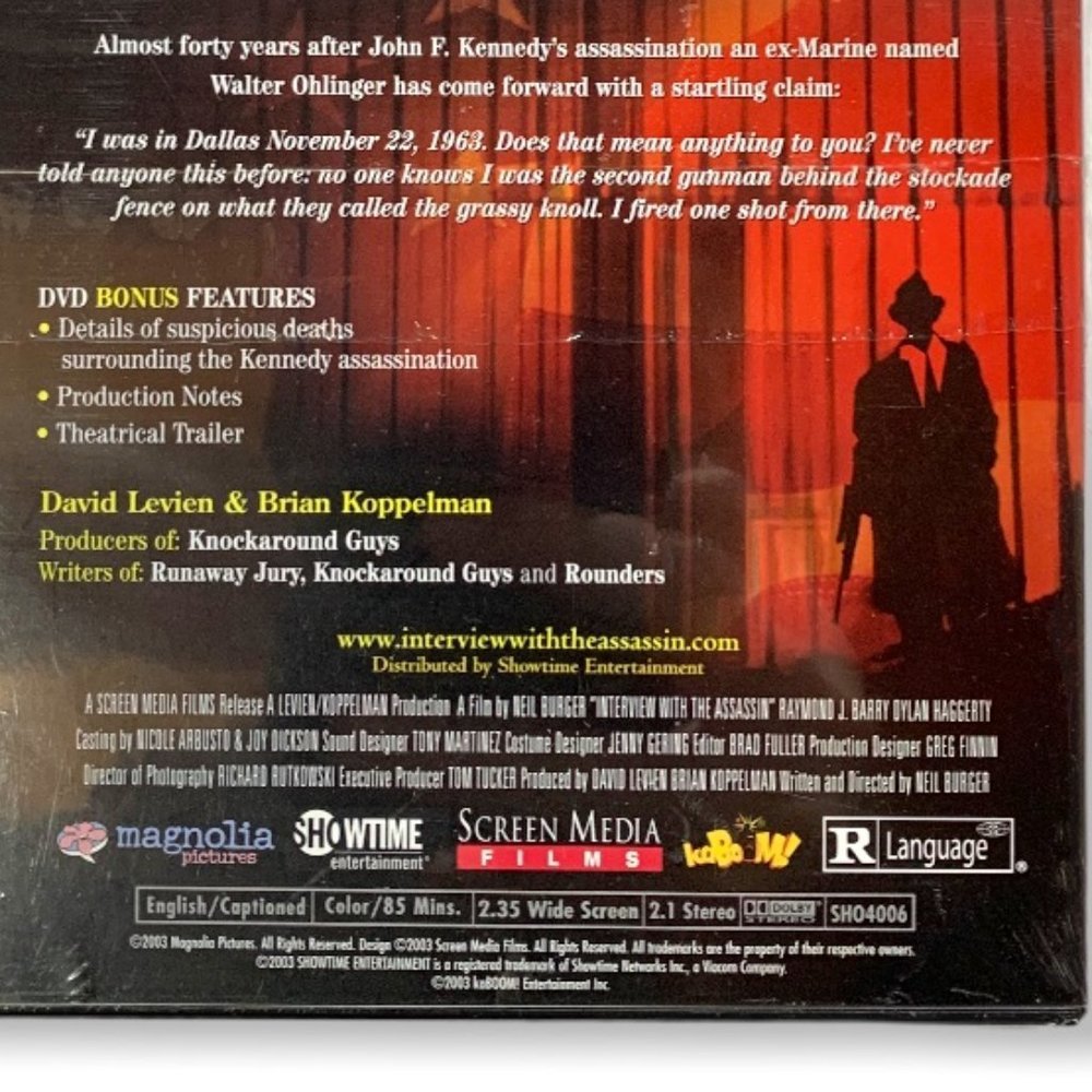 BOGO - SEALED - Interview With The Assassin, DVD, R - Picture 5 of 5